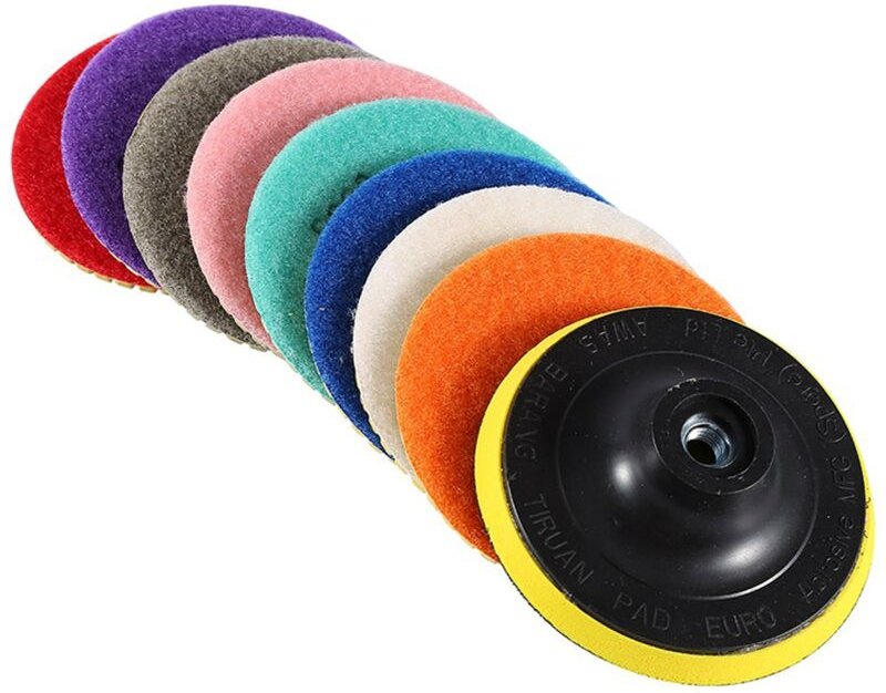 Nasse Diamant-Polierpads, Schleifscheiben für Granit, Beton, Marmor, Politur, 100 mm