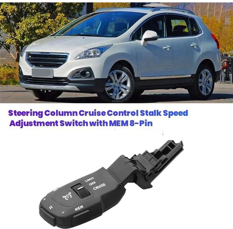 Lenksäulen-Tempomat-Stielschalter mit MEM 8-Polig 98133622ZD für 408 308 301 für C4 C5 98133623ZD