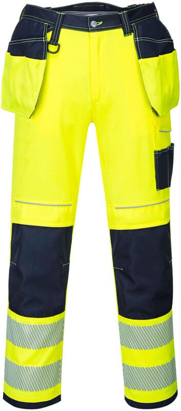 HV PW3 Hosen mit schwebenden Taschen Gelb/Navy Kurz 2XL - DE(54) - UK(42)