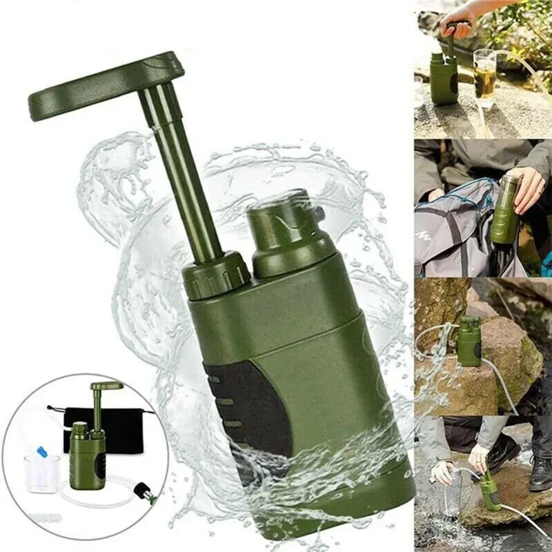 Neuer 3-stufiger Wasserfilter der Bundeswehr, Trinkwasseraufbereiter, Outdoor, Camping, Wasseraufbereitung