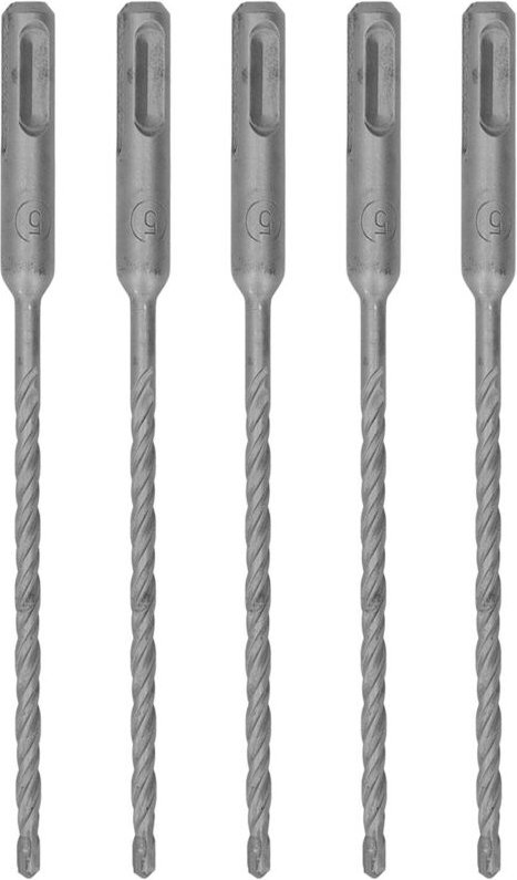 5-teiliger Schlagbohrer, 160 mm Länge, 2 Schneiden, selbstzentrierend, Hartmetallspitze, für BS-Beton, 5 mm, 0,2 Zoll Bo...