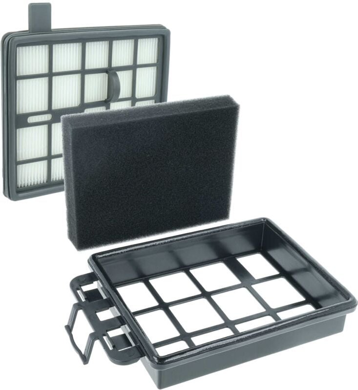 vhbw 1x Schaumstoff-Filter, 1x HEPA-Filter Ersatz für Hanseatic 4379046385 für Staubsauger