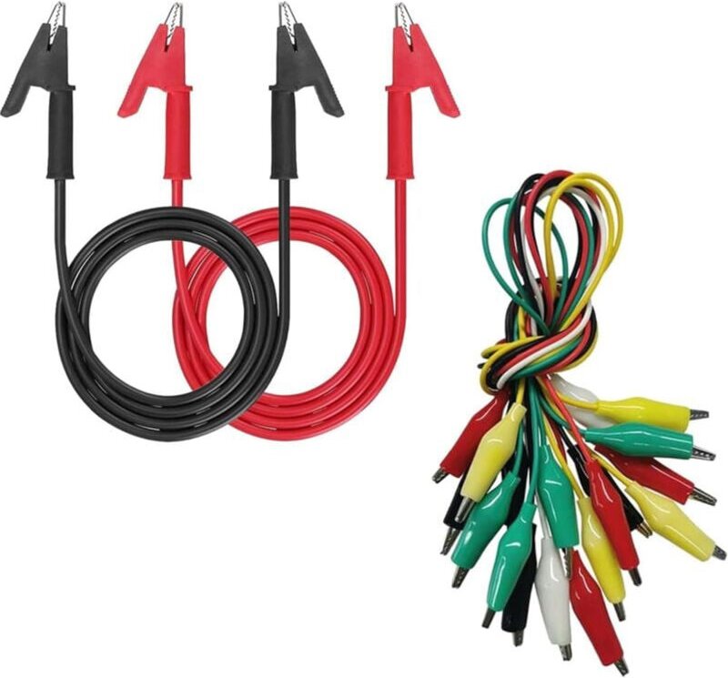 Krokodilklemmen, Testkabel, Drahtkabel mit Doppel-Ende, isolierte Krokodilklemmen, flexibles Kupfer-Testkabel für elektr...