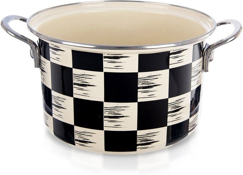 Emaillierter Topf SCHACHBRETT 22 cm, 4 l