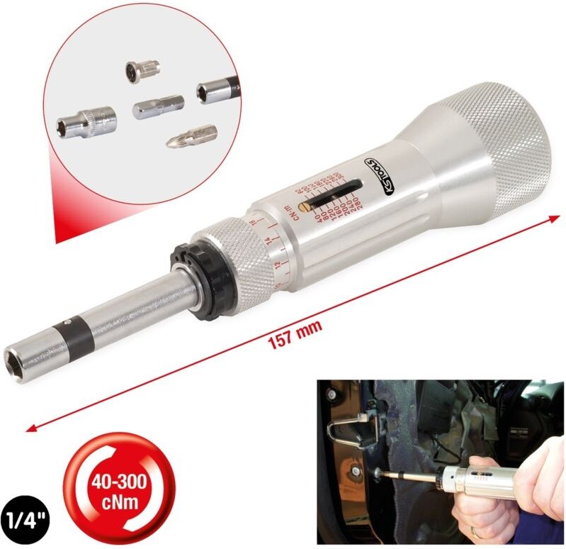 Ks Tools 1/4 esd Drehmomentschraubendreher Mikrometerskala, 40-300cNm