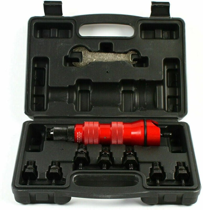 Nietmuttern Aufsatz Nietadapter Akkuschrauber für Bohrmaschine Attachment Tool Nietmutternaufsatz Rot