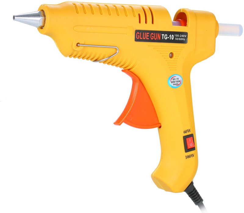 Heißklebepistole mit einstellbarer Leistung (60 W/100 W), multifunktional, für Industrie, Haushalt und Heimwerker, gelb ...
