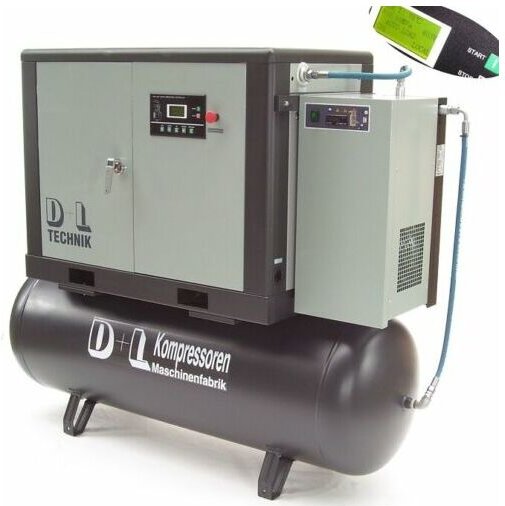 Schraubenkompressor 7,5kW Kompressor 800L 12 bar + Trockner