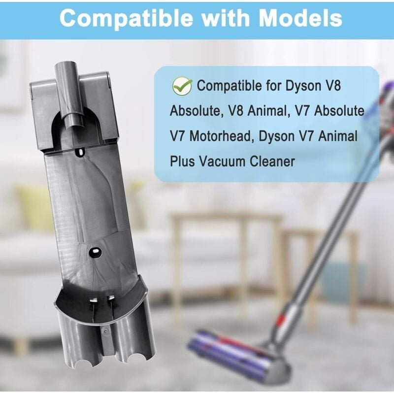 Wandhalterung V8, kompatibel mit den kabellosen Staubsaugern Dyson V7 und V8, Wandhalterung für die Ladestation, ersetzt...