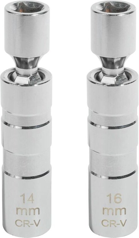 2-teiliges Zündkerzenschlüssel-Set für Autos, Zündkerzenschlüssel, Zündkerzensteckschlüssel, magnetischer, 16 mm/14 mm l...