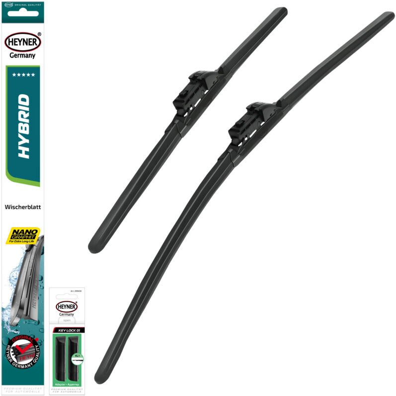 HEYNER® Scheibenwischer komp. mit FIAT GRANDE PANDA (06.2024 - 03.2026) HYBRID Flachbalkenwischer