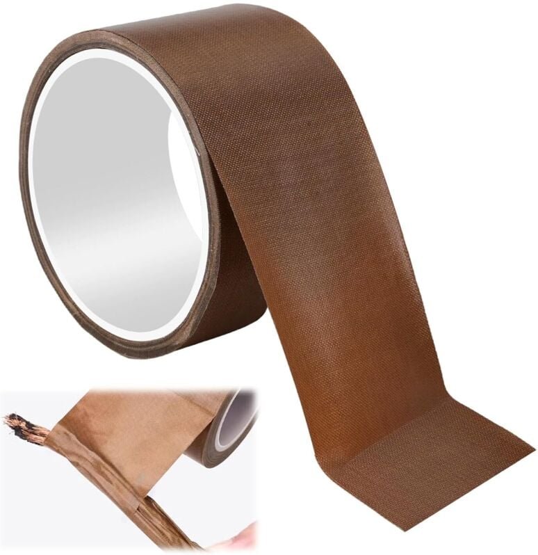 50 mm x 10 m Teflonband, PTFE-Klebeband, Hochtemperatur-PTFE-Teflon-Klebeband für Verpackung, Elektrotechnik und Sublima...