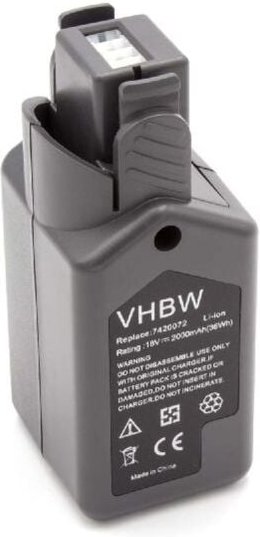 Akku kompatibel mit Wolf Garten hsa 45 v, gt 815, gtb 815 Heckenschere (2000mAh, 18V, Li-Ion) - Vhbw