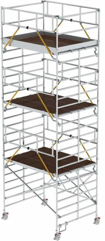 MUNK Klappgerüst SG mit Dreifach-Plattform 2,45x1,90m und Sicherheitsgeländer 8,43m AH
