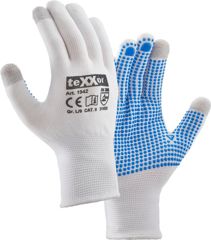 teXXor® Feinstrick-Handschuhe TOUCH, Weiß