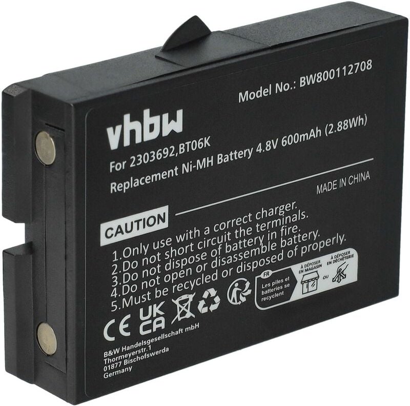 Vhbw - Akku kompatibel mit Danfoss T71, T72, TM70/1, TM70/2 Industrie-Funkfernsteuerung Fernbedienung (600 mAh, 4,8 v, N...