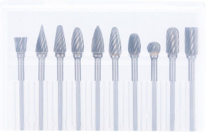 Lntyq Doppelschnitt-Wolfram-Frässtifte, 1/8-Zoll-Schaft zum Gravieren, Metallpolieren, 10 Stück