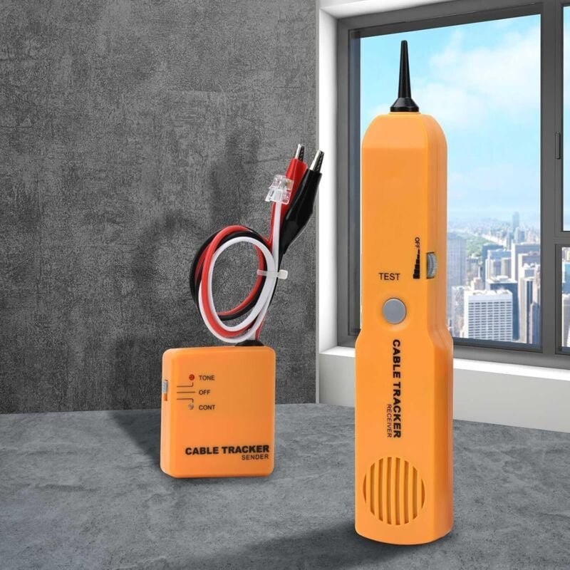 Kabel-Tracker, RJ11-Multifunktions-Kabelsuchgerät mit Störfestigkeit, Lautstärkeregelung, Kabeltester mit Tongenerator u...