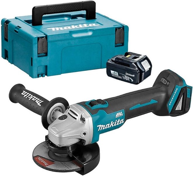 125mm Winkelschleifer lxt 18V + 1x BL1830B + Makpac
