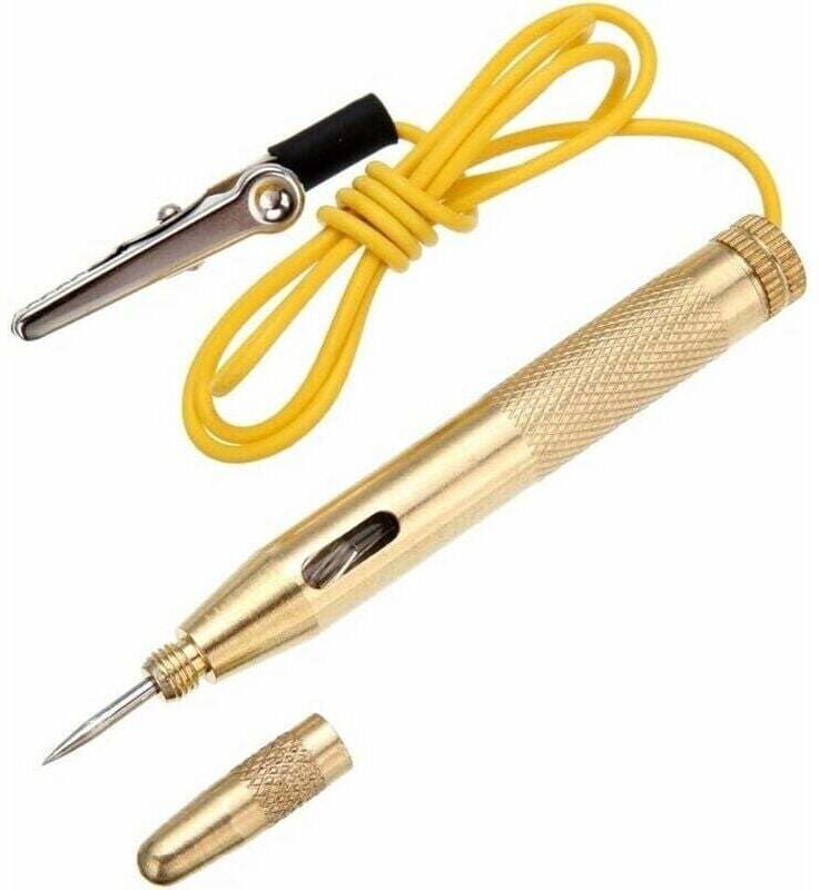 Spannungsprüferstift für Pkw und Lkw, DC 6V/12V/24V, Gold, Fonepro