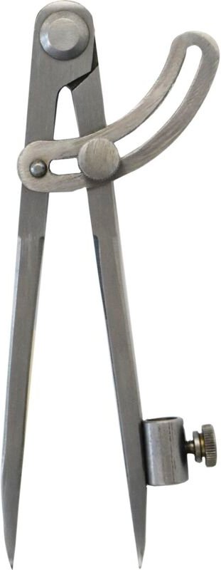 Bogenzirkel mit Bleistifthalter 300mm - Stellbogen - Klemmschraube - gehärtete Spitzen - Richter