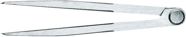 Rb Messwerkzeug - Spitzzirkel aus Stahl, Zirkel mit 3-teilig gefrästem Gewerbe, Länge 200 mm