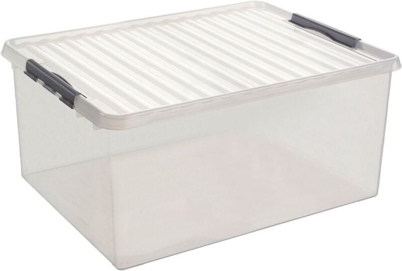 Kunststoff-Box Q-Line 120l mit Deckel transparent Aufbewahrungsbox Box - Sunware