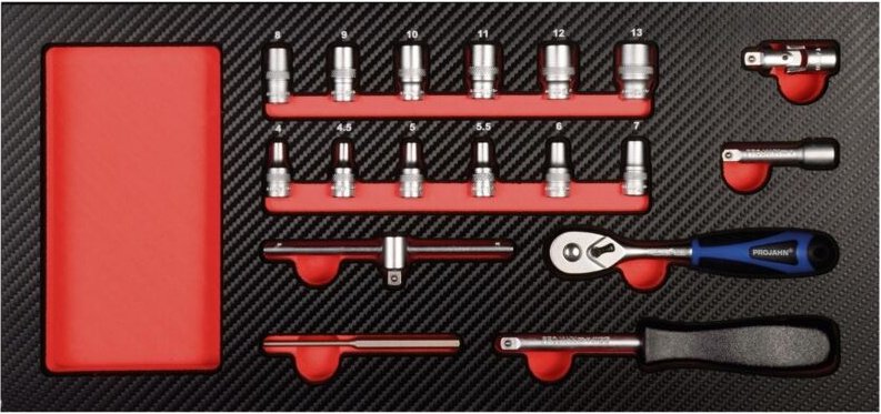 Projahn 1/4 Xi-on Werkzeug-Satz Einlage 18-tlg.