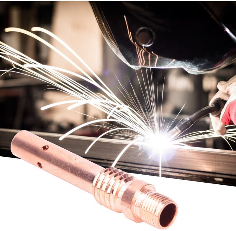 10 Stück Kontaktspitzenhalter für luftgekühlte 350-A-MIG/MAG-Schweißbrenner, Kupfer
