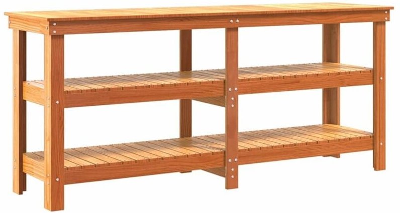 Werkbank Wachsbraun 181,5 x 50 x 80 cm Massives Kiefernholz vidaXL