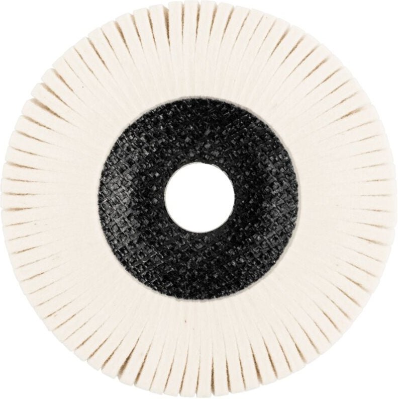 Weiche Filzfächerscheibe ffs ø 125 mm Bohrung 22,23 mm für Polierarbeiten mit Winkelschleifer - Pferd