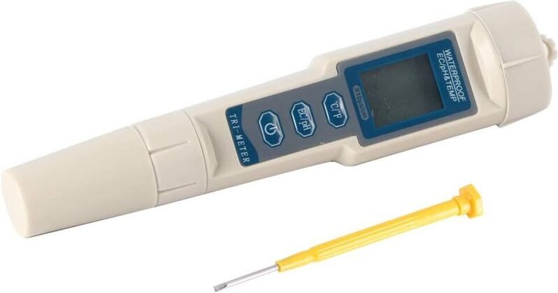 3-in-1-Wasserqualitätstester mit pH/EC-Wert, Multifunktionsmonitor, Wasserqualitätstester in Stiftform