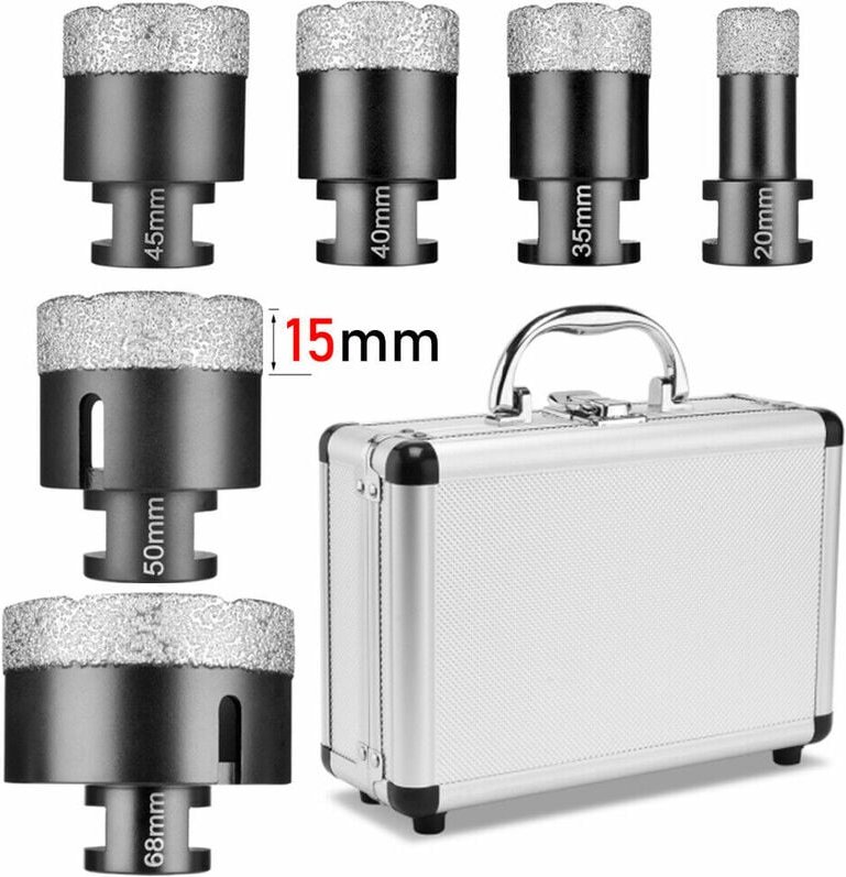 M14 Fliesen Diamant Bohrkrone Lochsägen Set Fliesenbohrer 20/35/40/45/50/68mm Winkelschleifer Diamantbohrer Dosenbohrer ...