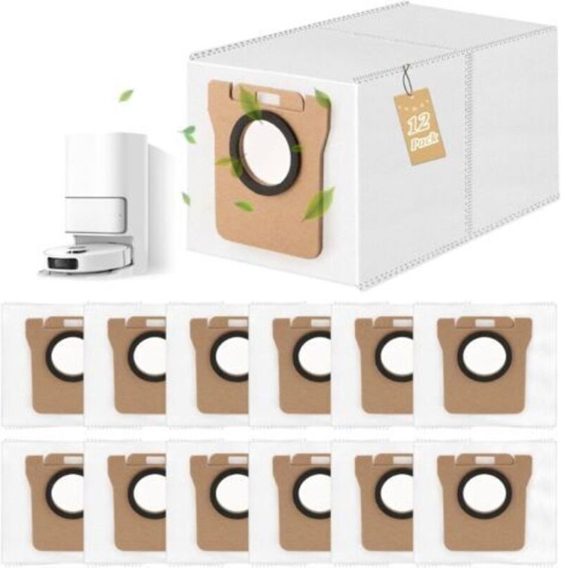 12 Stück Ersatz-Staubbeutel für Xiaomi S20/X10+/L10s/L20 Saugroboter-Zubehör (2,5 l)