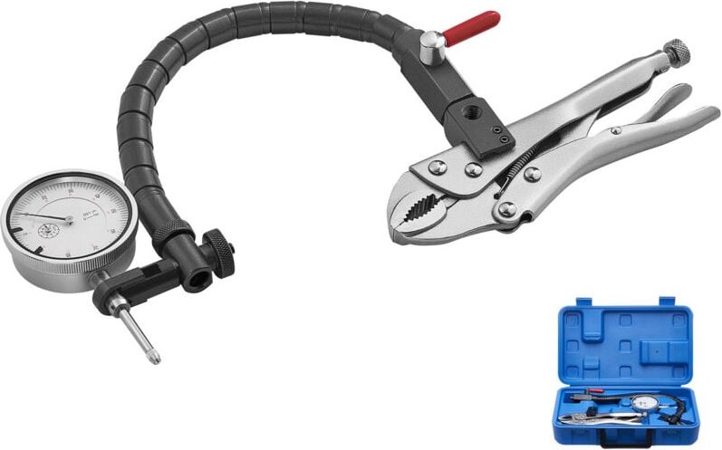 Mophorn Messuhr mit 360° verstellbarem Arm und Gripzange, 0,03 mm Präzision, Messbereich von 0–25,4 mm, ideal für Maschi...