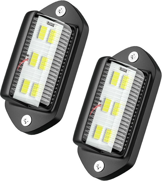 2 Stück LED-Kennzeichenleuchte, wasserdicht, 6 SMD-LED-Rückleuchten, Kennzeichenleuchte für 12 V/24 V, LKW, Van, Anhänge...