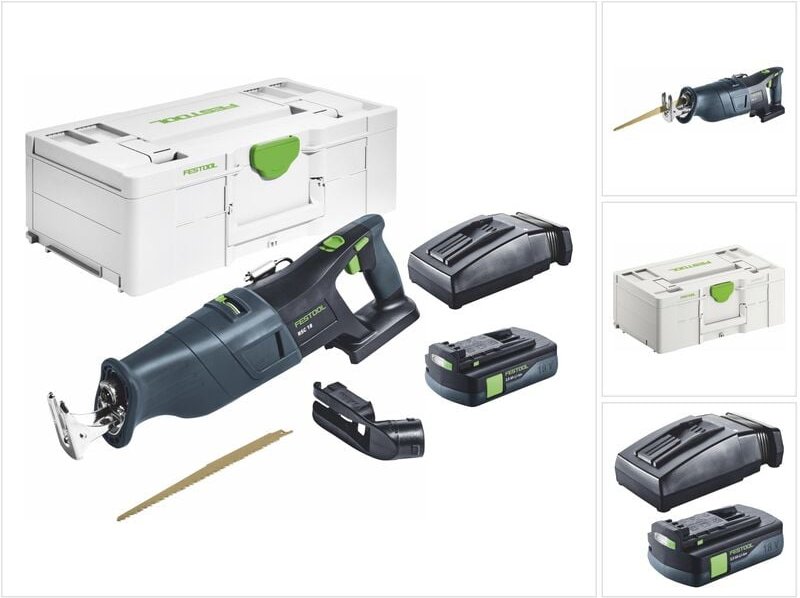 Rsc 18 EB-Basic Akku Säbelsäge 18 v Brushless + 1x Akku 3,0 Ah + Ladegerät + Systainer - Festool