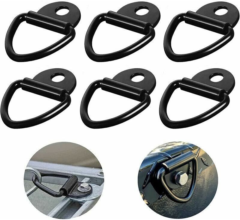 6 Stück D Ring 85 x 63 mm Zurrösen,Zurrösen für Anhänger Rostfreier Stahl,Anhänger Zurrösen,Belastbar Bis zu 550 kg Pro ...