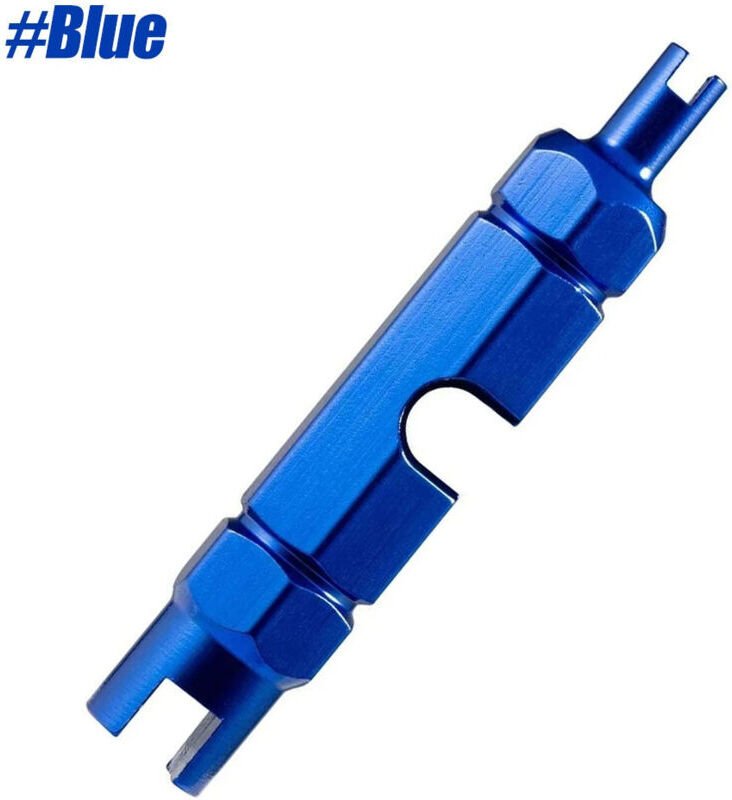 Werkzeug zum Entfernen des Presta-Schrader-Ventileinsatzes, Ventilverlängerung zur Reifenreparatur, blauer Schraubenschl...