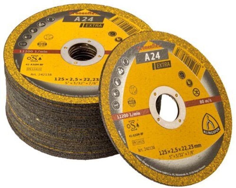 1x25 Klingspor A 24 Extra Trennscheibe 2,5mm ger. 125