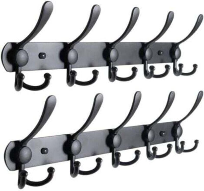 (15 Haken, 2er-Pack) Wandhaken, Garderobenhaken Wandmontage, Garderobenhaken, Wandgarderobe aus Edelstahl, Kleiderhaken,...