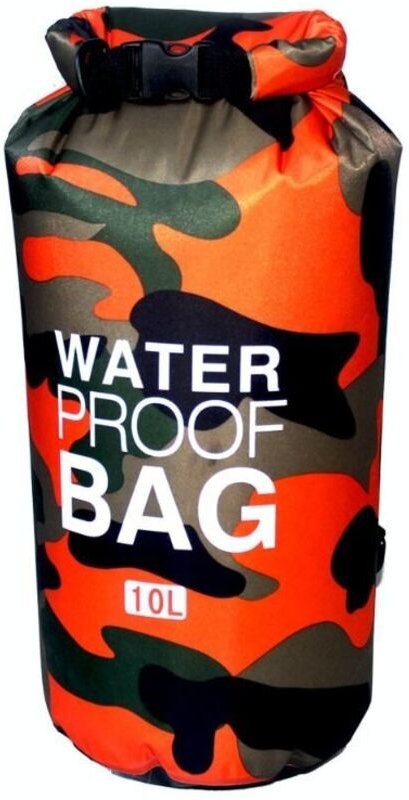 Wasserdichte Tasche 10 L, Camouflage - Orange