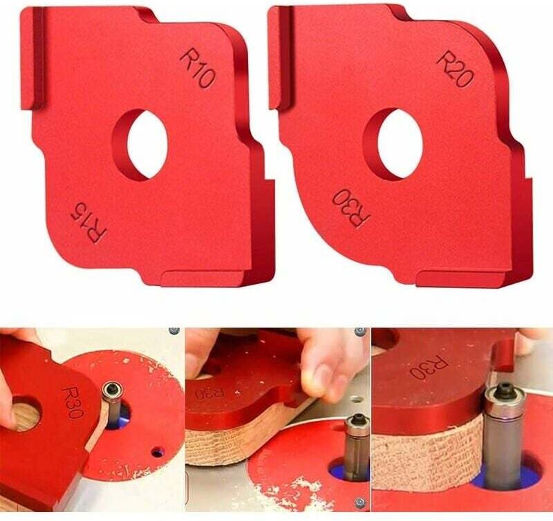 2 Stück Holzplatten-Schnellbohrer, Spannvorrichtung, Winkelmuster, hochpräziser Finder, Holzbearbeitungswerkzeug – Rot, ...