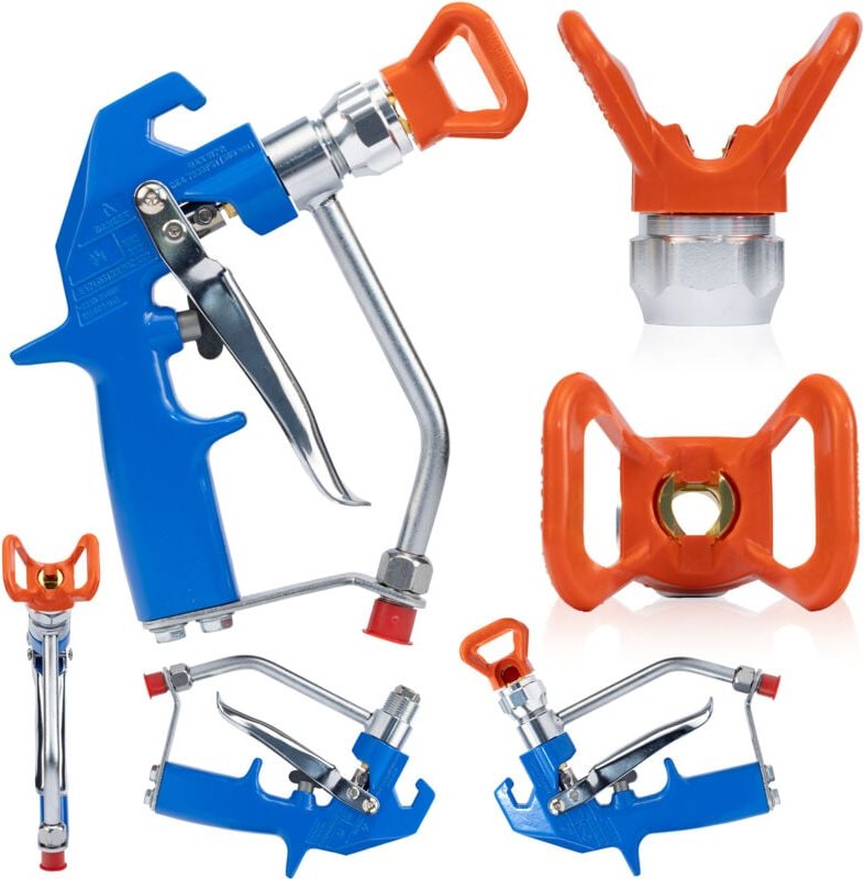 Rosfix Farbspritzpistole BS500 – 500 bar, 1/4" Anschluss, 7/8" Düsenaufnahme 4-Finger-Abzug Für Spachtelmasse, Farbe, La...