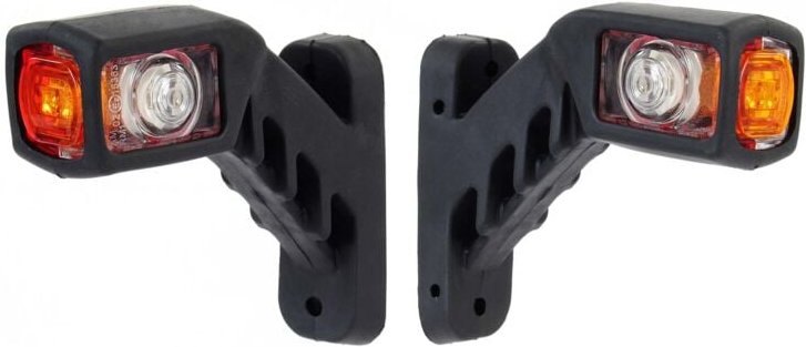 Wiltec 2x 4 LED Seitenleuchte 12V kurze Begrenzungsleuchte für Anhänger Positionsleuchte für LKW