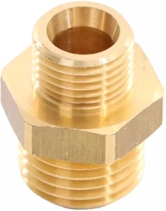 Druckluft Doppelnippel ag 1/8 und ag 1/4', Druckluftnippel aus Messing