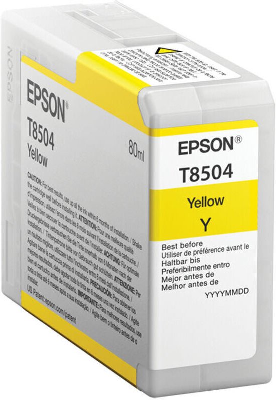 Epson Tintenpatrone yellow T 850 80 ml T 8504