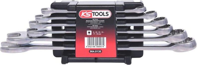 Ks Tools edelstahl Ringmaulschlüssel-Satz, abgewinkelt, 6-tlg