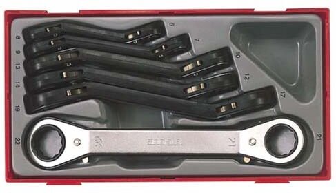 Abgewinkelter Ratschenschlüssel-Satz Tengtools ttrors 6 Stück 116700105