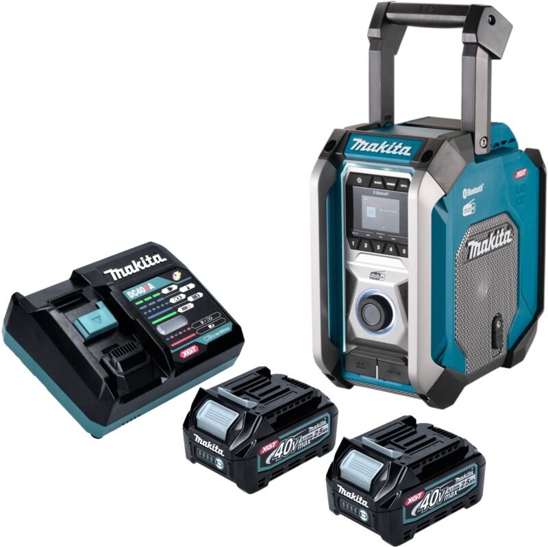 Makita MR 007 GD201 Akku Baustellenradio 12 - 40 V max. Bluetooth DAB+ USB + 2x Akku 2,5 Ah + Ladegerät